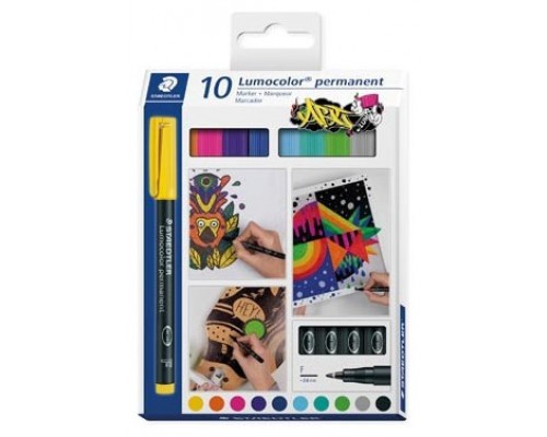 ESTUCHE 10 UDS LUMOCOLOR PERMANENT 318 STAEDTLER 318 C10 (Espera 4 dias)